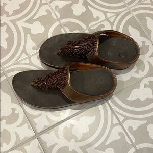 Fitflop Bronze Beaded Sandals